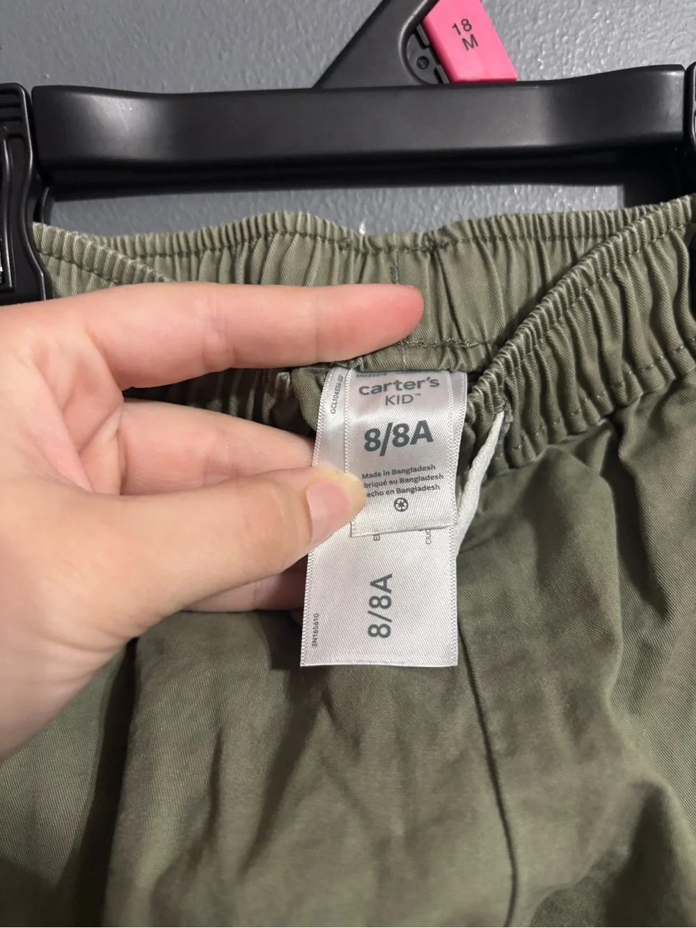 Carter's Girls Forest Green gorpcore 100% cotton Fairycore Shorts Size 8/8A